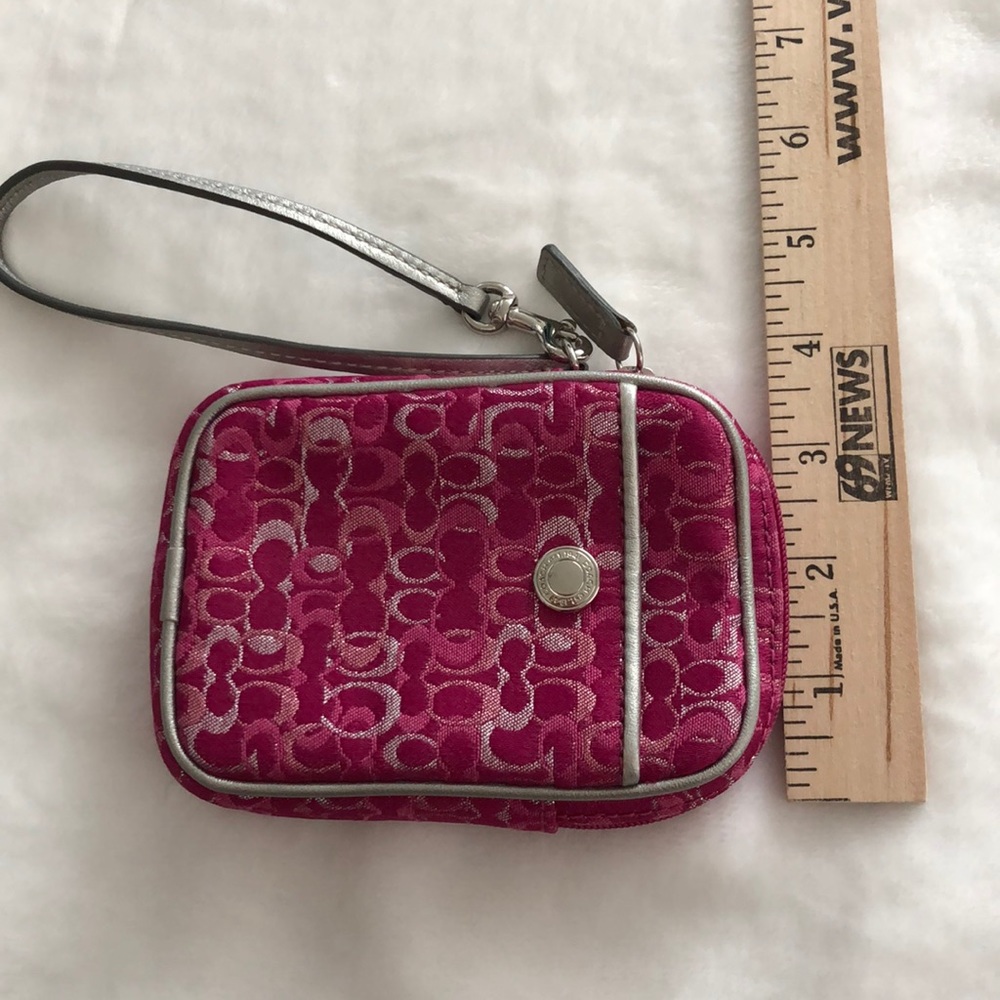Small Pink Coach Wristlet - Picture 5 of 5